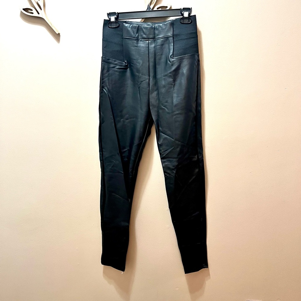 A New Day Black Faux Leather Pants Size Small